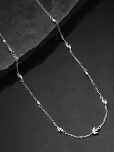 Accessorize London Women Sterling Silver Plated Cubic Zirconia Vine Collar Necklace