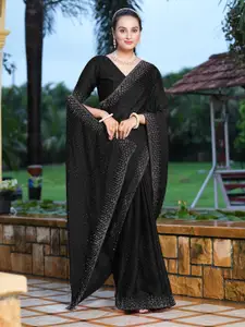 Satrani Embellished Beads and Stones Saree