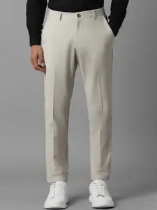 Louis Philippe Sport Men Checked Mid-Rise Slim Fit Trousers