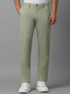 Louis Philippe Sport Men Textured Mid-Rise Tapered Fit Trousers