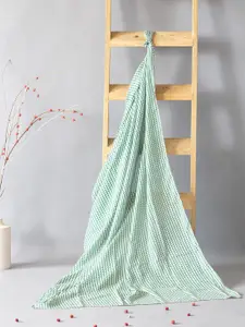 Contrast Living Geometric Printed Pure Cotton Scarf