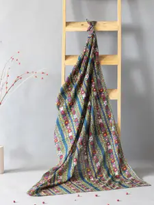 Contrast Living Floral Printed Pure Cotton Scarf