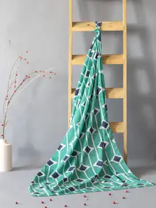 Contrast Living Geometric Printed Pure Cotton Scarf