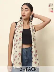 Trend Arrest Women Pack Of 2 Printed Scarf