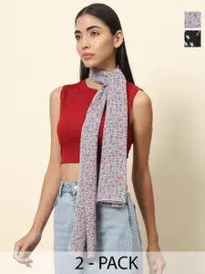 Trend Arrest Pack Of 2 Printed Scarfs