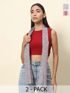 Trend Arrest Pack Of 2 Printed Scarfs