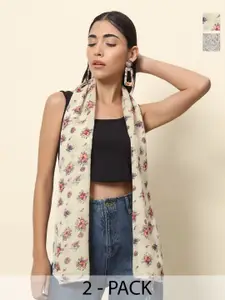 Trend Arrest Pack Of 2 Printed Scarfs