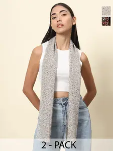 Trend Arrest Pack Of 2 Printed Scarfs