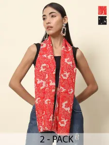 Trend Arrest Pack Of 2 Printed Scarfs