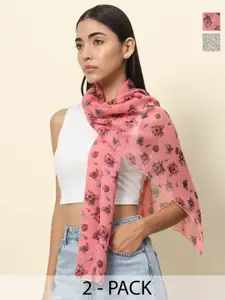 Trend Arrest Pack Of 2 Printed Scarfs