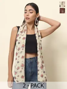 Trend Arrest Pack Of 2 Printed Scarves