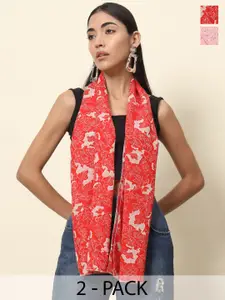 Trend Arrest Set Of 2 Printed Scarf