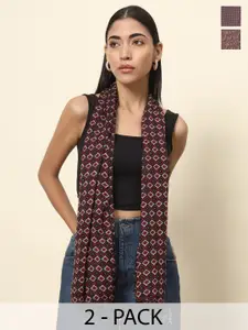 Trend Arrest Set Of 2 Printed Scarf