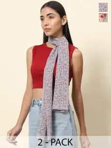 Trend Arrest Pack Of 2 Printed Scarves