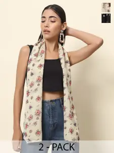 Trend Arrest Pack Of 2 Printed Scarves