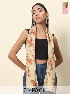 Trend Arrest Pack Of 2 Printed Scarves