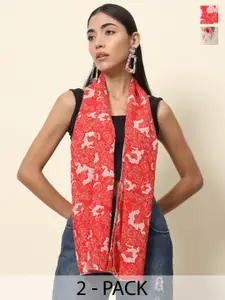 Trend Arrest Pack Of 2 Printed Scarves