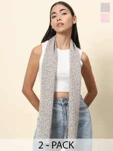 Trend Arrest Pack of 2 Floral Printed Scarves