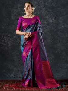 Mitera Ethnic Motifs Woven Design Zari Banarasi Saree