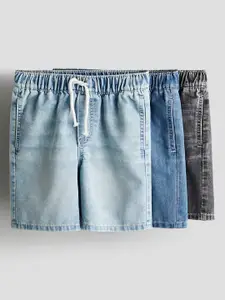 H&M Boys 3-Pack Pull-On Denim Shorts