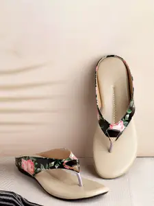 DEAS Printed Open Toe Flats