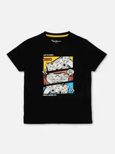 Pepe Jeans Boys Graphic Printed Pure Cotton T-shirt
