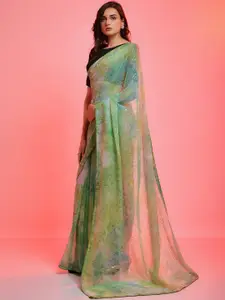 Mitera Sequinned Embellished Poly Chiffon Saree