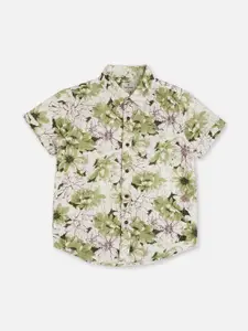 Pepe Jeans Boys Floral Printed Pure Cotton Casual Shirt