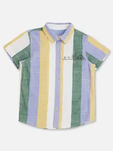 Pepe Jeans Boys Vertical Striped Pure Cotton Casual Shirt