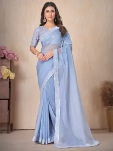 Saree mall Beads and Stones Poly Chiffon Saree