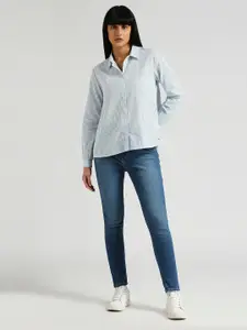 Pepe Jeans Comfort Fit Vertical Striped Pure Cotton Casual Shirt