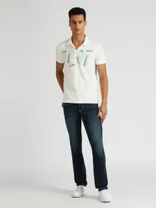 Pepe Jeans Typography Printed Polo Collar T-shirt