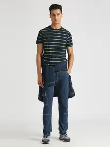 Pepe Jeans Striped Round Neck Pure Cotton Slim Fit T-shirt
