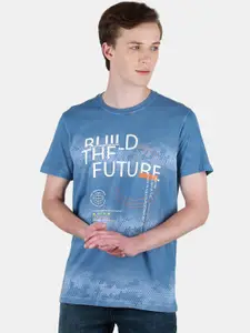 Duke Typography Printed Round Neck Short Sleeves Cotton Slim Fit T-shirt