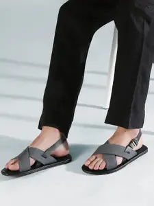 PRIVO by Inc.5 Men Denim Open Toe Comfort Sandals