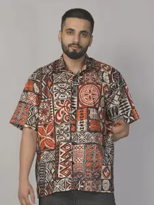 BROWN BROTHERS Relaxed Oversized Ethnic Motifs Printed Casual Shirt