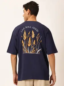 Thomas Scott Round Neck Printed Cotton Oversized T-shirt