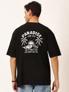 Thomas Scott Round Neck Typography Printed Cotton Oversized T-shirt