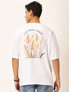 Thomas Scott Round Neck Printed Cotton Oversized T-shirt