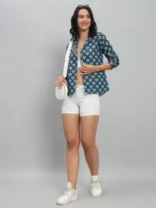 BAESD Standard Ethnic Motifs Printed Cuban Collar Casual Shirt