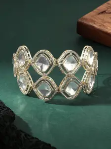 AMI Gold-Plated Austrian Diamonds Studded Wraparound Bracelet