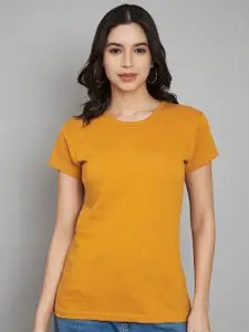 Trend Level Round Neck Cotton T-shirt