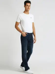 Pepe Jeans Men Holborne Mid-Rise Dark Shade Light Fade Clean Look Stretchable Jeans