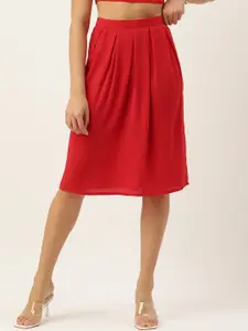 Roving Mode Box Pleated Gathered or Pleated Midi Skirt