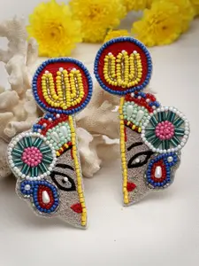 Moedbuille Stone-Studded & Beaded Contemporary Studs Earrings