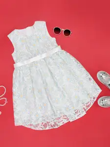 Pantaloons Junior Girls Floral Printed Pure Cotton Fit & Flare Dress