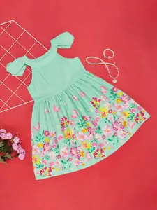 YU by Pantaloons Girls Floral Printed Fit and Flare Dress