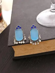 Binnis Wardrobe German Silver Silver-Plated Artificial Stones Beads Earrings