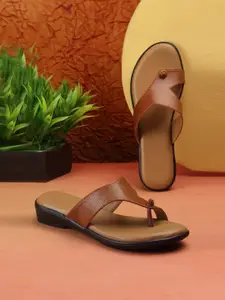 sneakers villa Textured One Toe Flats