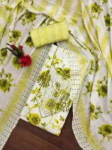 MANVAA Floral Printed Unstitched Dress Material
